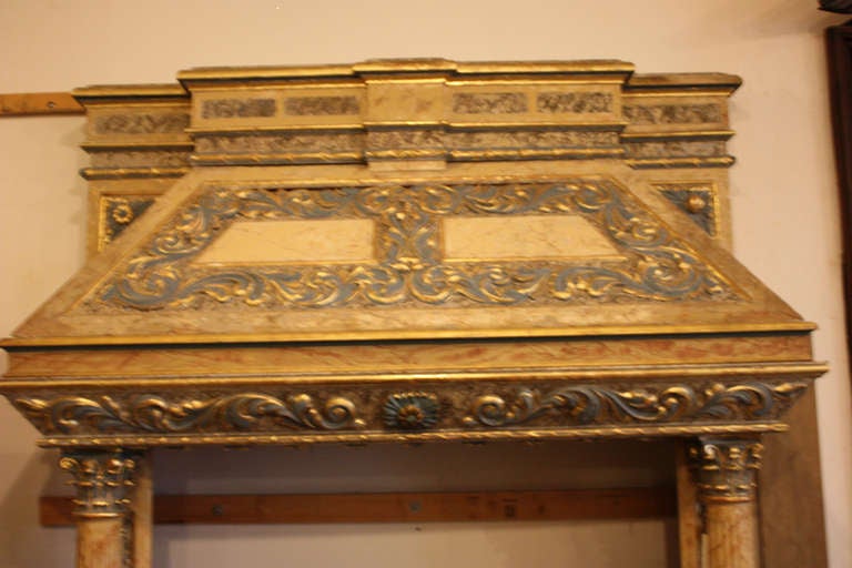 19th Century Venetian Fireplace Mantel