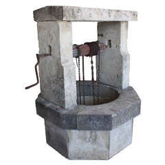 Antique 18th Century French Limestone Wishing Well