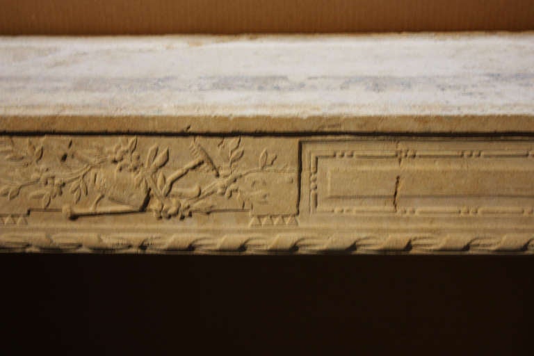 18th Century Limestone Fireplace