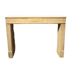 18th Century Limestone Fireplace