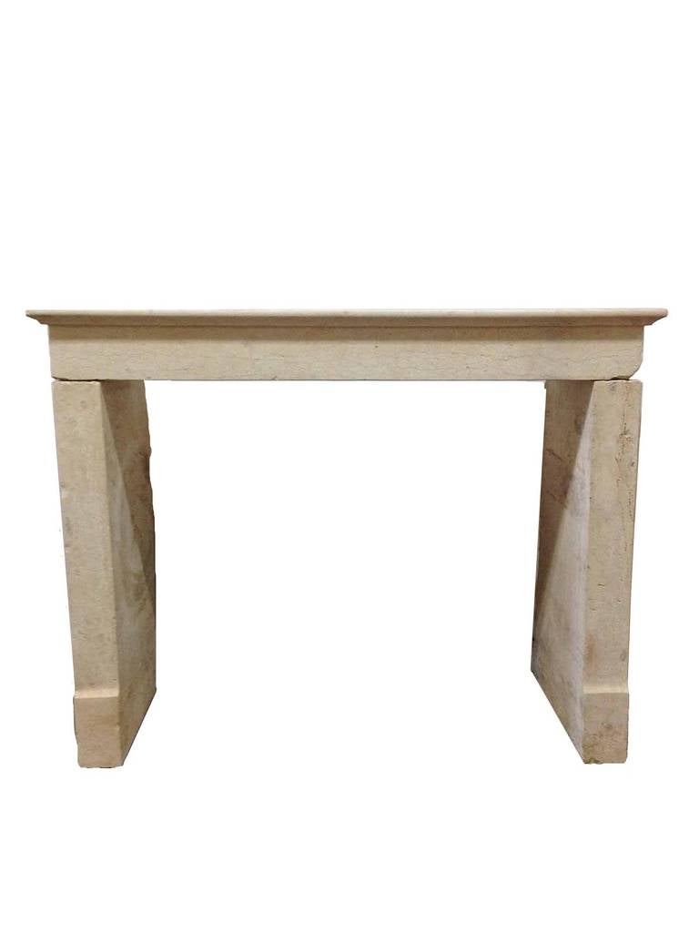 Louis XIV Limestone Mantel, circa 1800