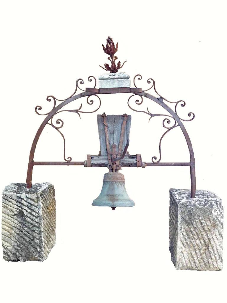 Here we have the Bell of Neutrality made from bronze. The bell, which is hung from an iron fixture, swings back and forth manually. The iron fixture is held up by stone bases on either side. Originally made in Norway, the bell reads “NEUTRALITETEN”