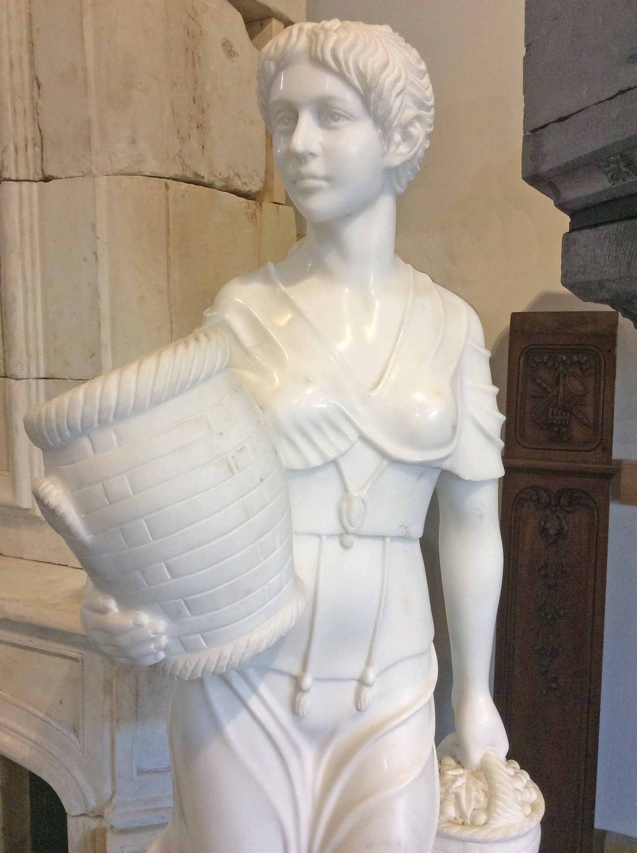 Antique Italian Marble Statue at 1stDibs