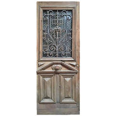 Antique Door w/Bouquet Ironwork