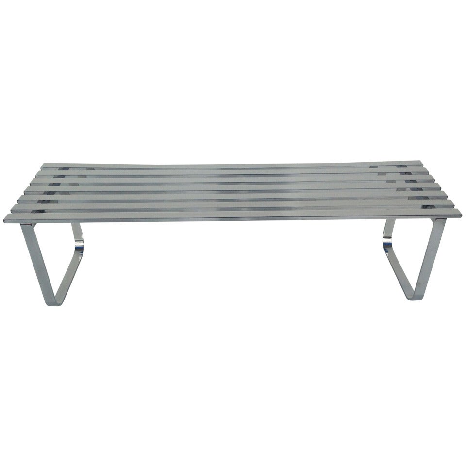 Chrome Bench designed by Milo Baughman