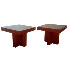 A Pair of Adrian Pearsall Design for Craft Associates  Walnut Side Tables