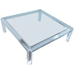 Acrylic and Glass Cocktail Table by Les Prismatiques