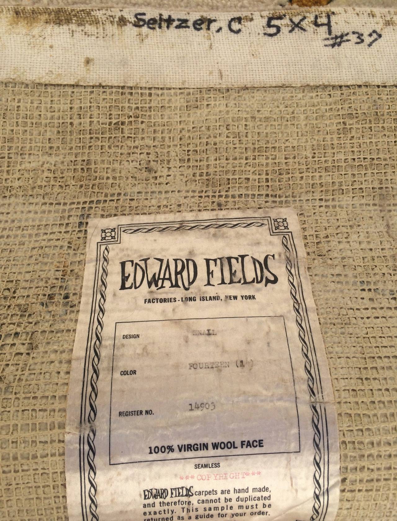 Edward Fields Wool Rug or Tapestry Designed by Burt Groedel In Excellent Condition In Palm Springs, CA