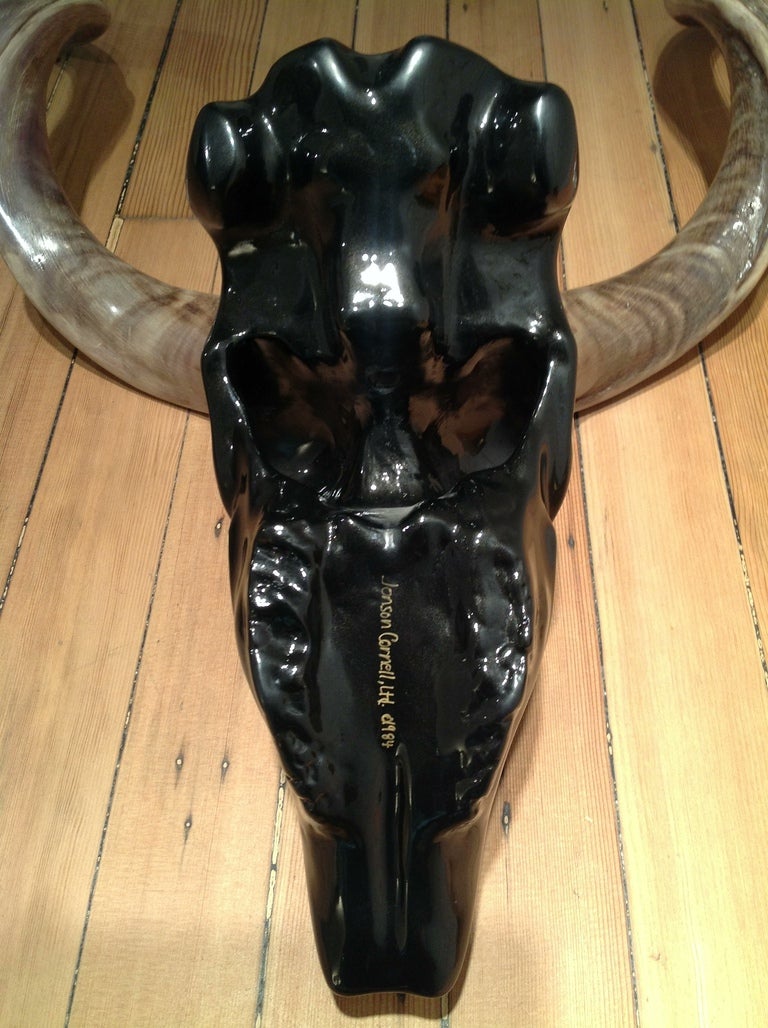 Horn Kudo Sculpture ( signed  Jonson Cornell LTD 1984 )