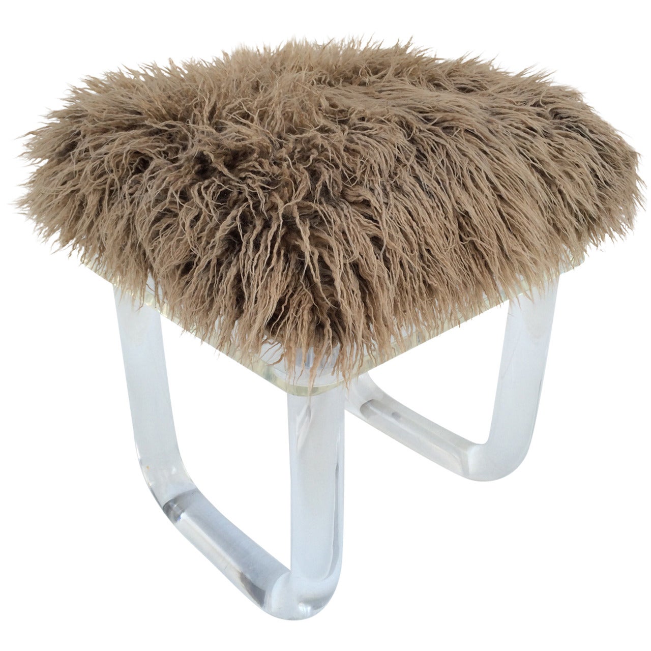 Acrylic Swivel Top Vanity Stool