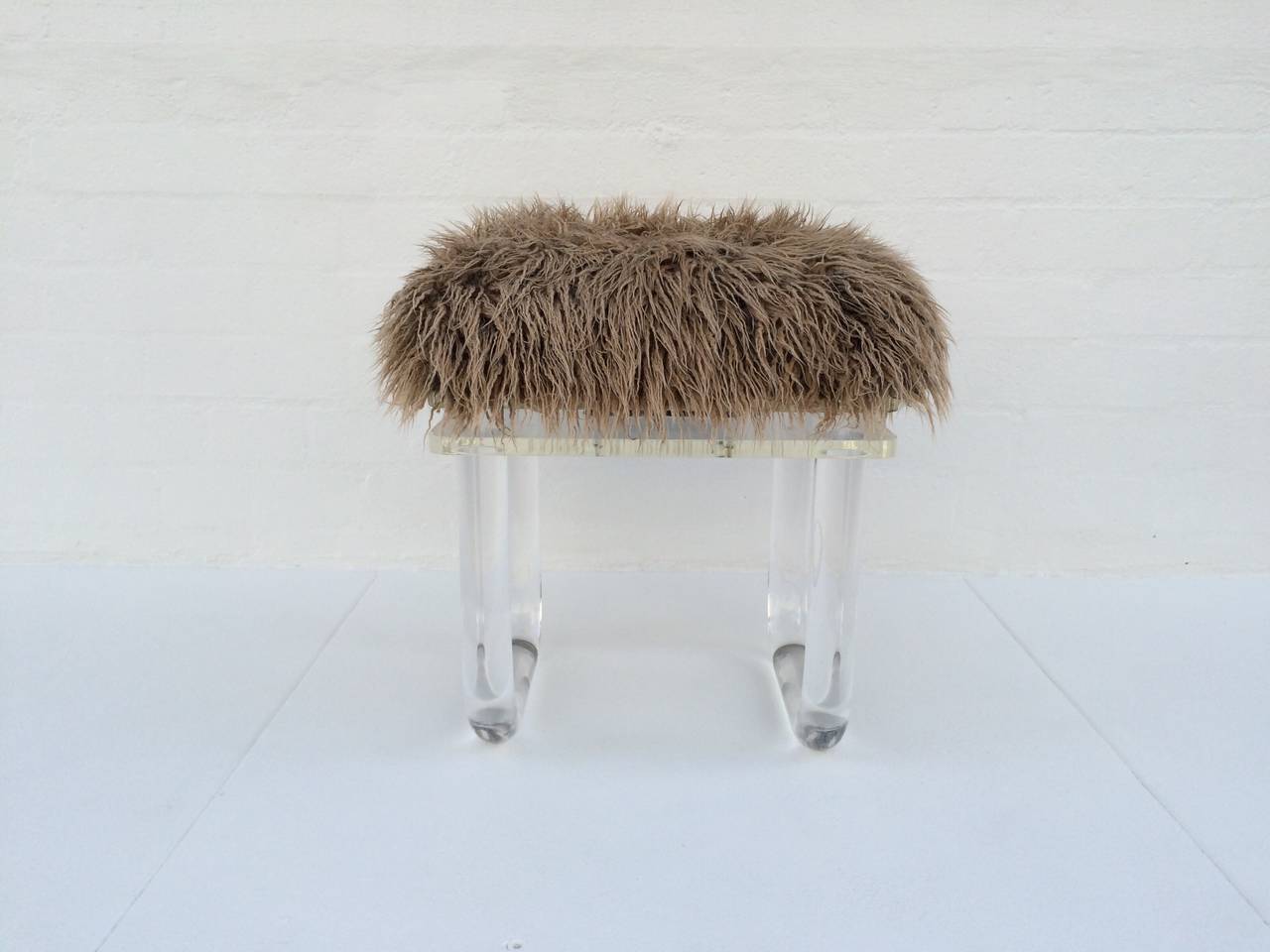 Unknown Acrylic Swivel Top Vanity Stool
