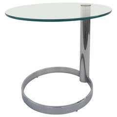 Nickel and Glass Side Table by Pace Collection
