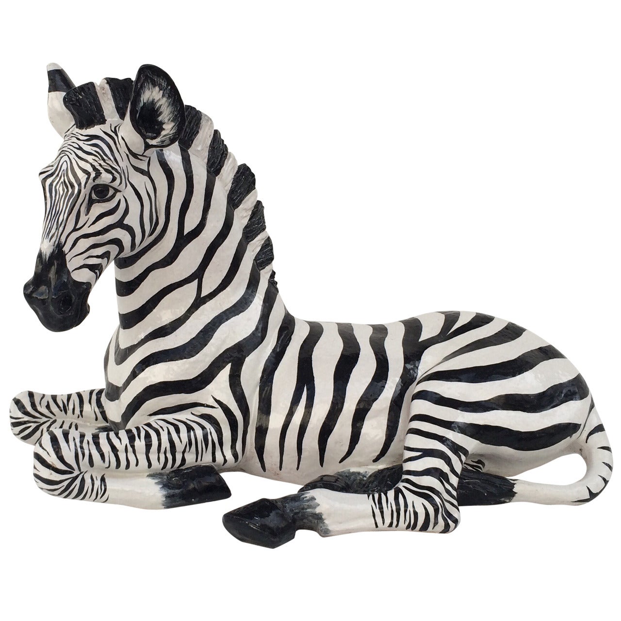 1960s Italian Ceramic Zebra
