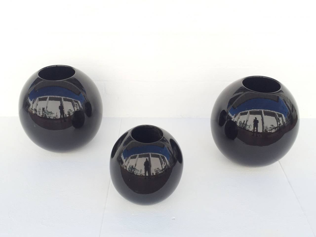 Mid-Century Modern Set of Three Marilyn Kay Austin Planters for Architectural Pottery