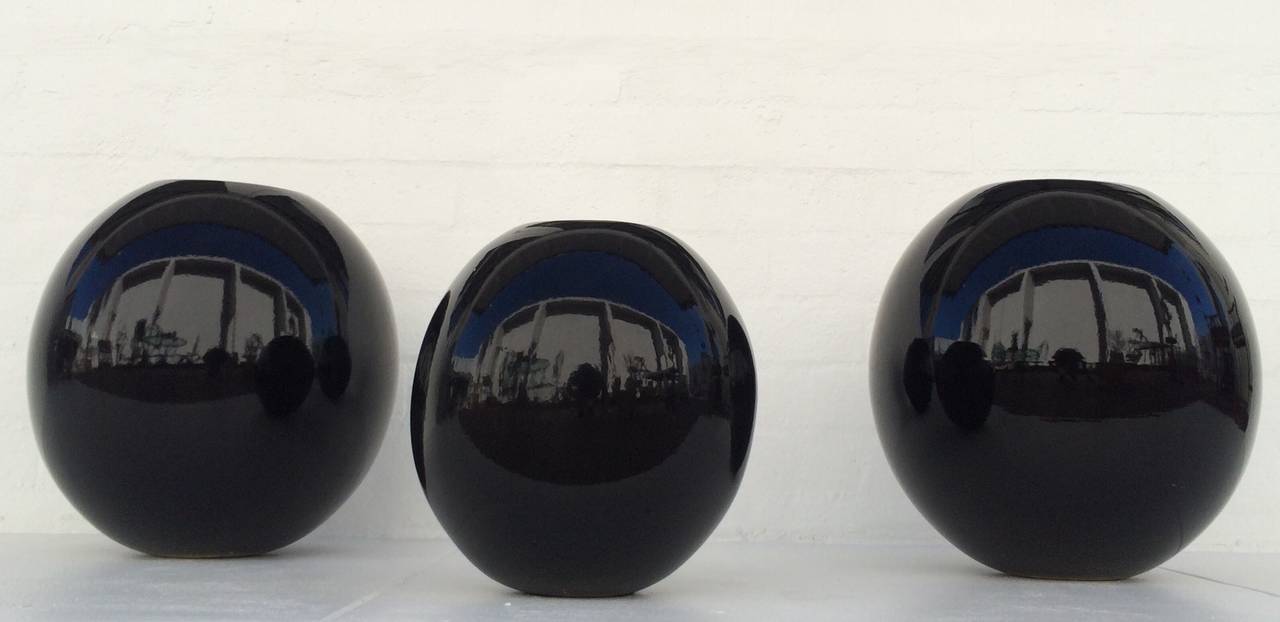 Glazed Set of Three Marilyn Kay Austin Planters for Architectural Pottery