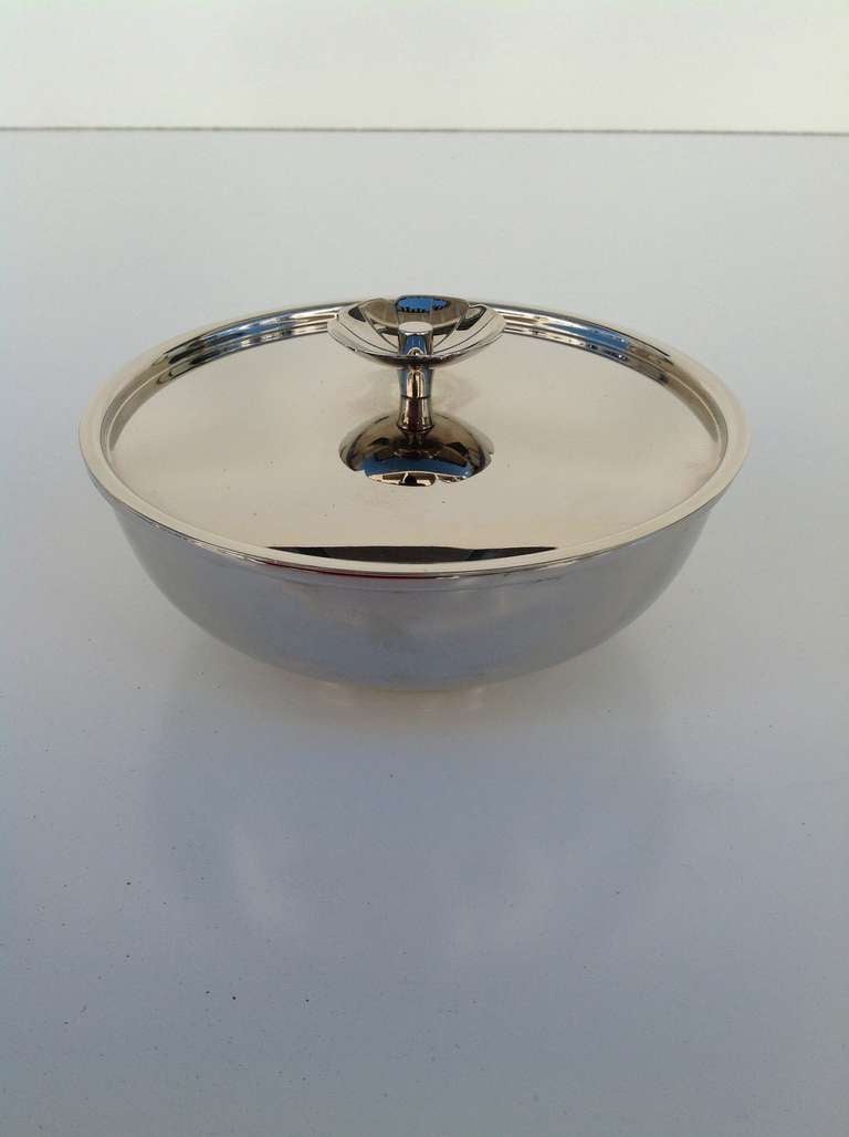 Polished Nickel Garniture Set by Tommi Parzinger 2