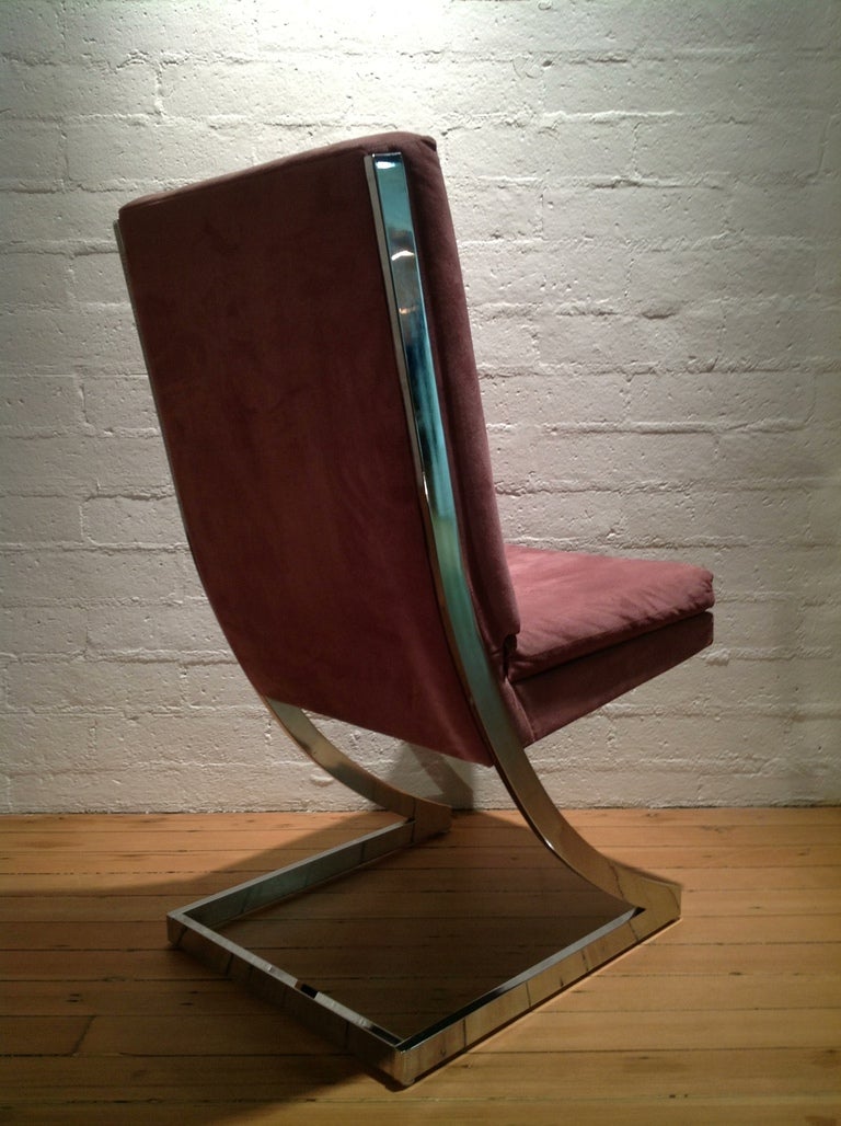 A set of six Milo Baughman "Z" Dining Chairs