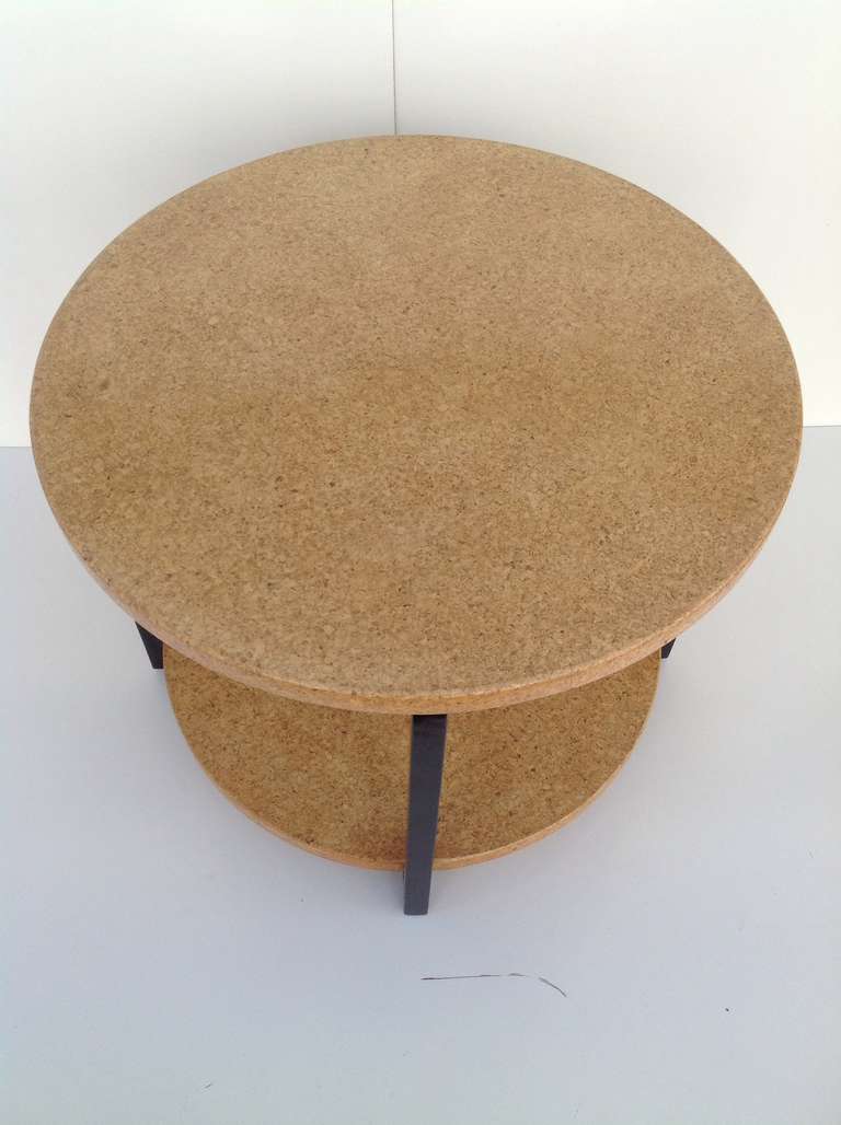 American Paul Frankl Cork & Mahogany Occasional Table