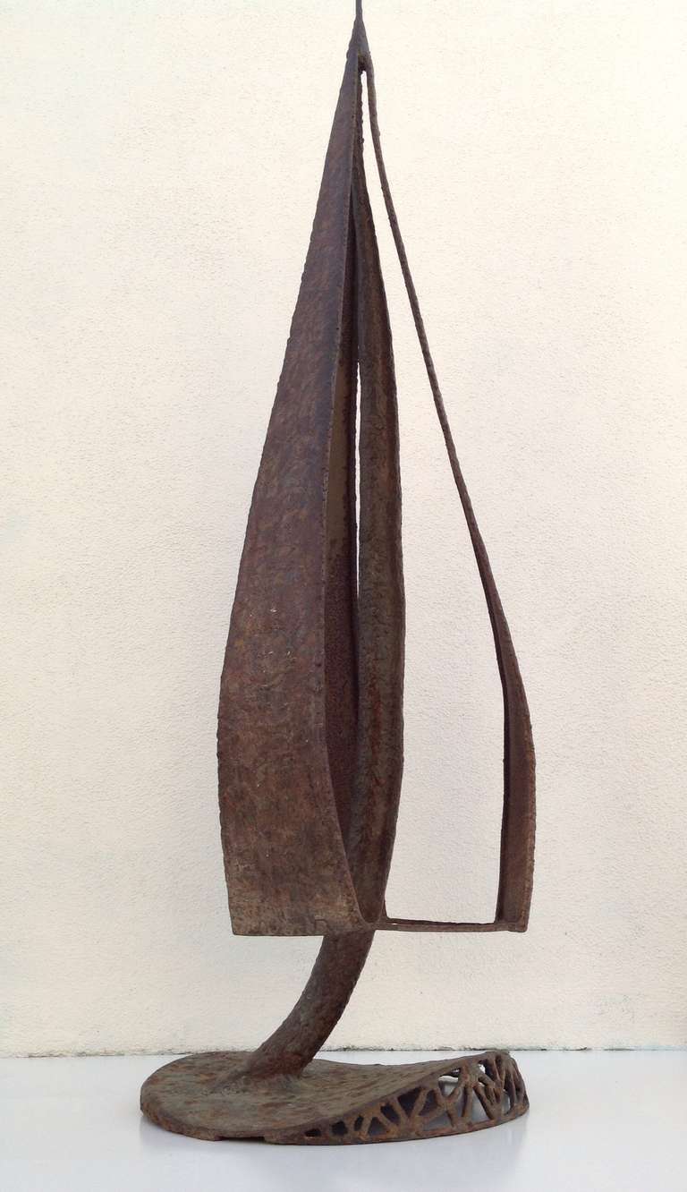 Brutalist Bronze Kinetic Sculpture by Jay G Weynn