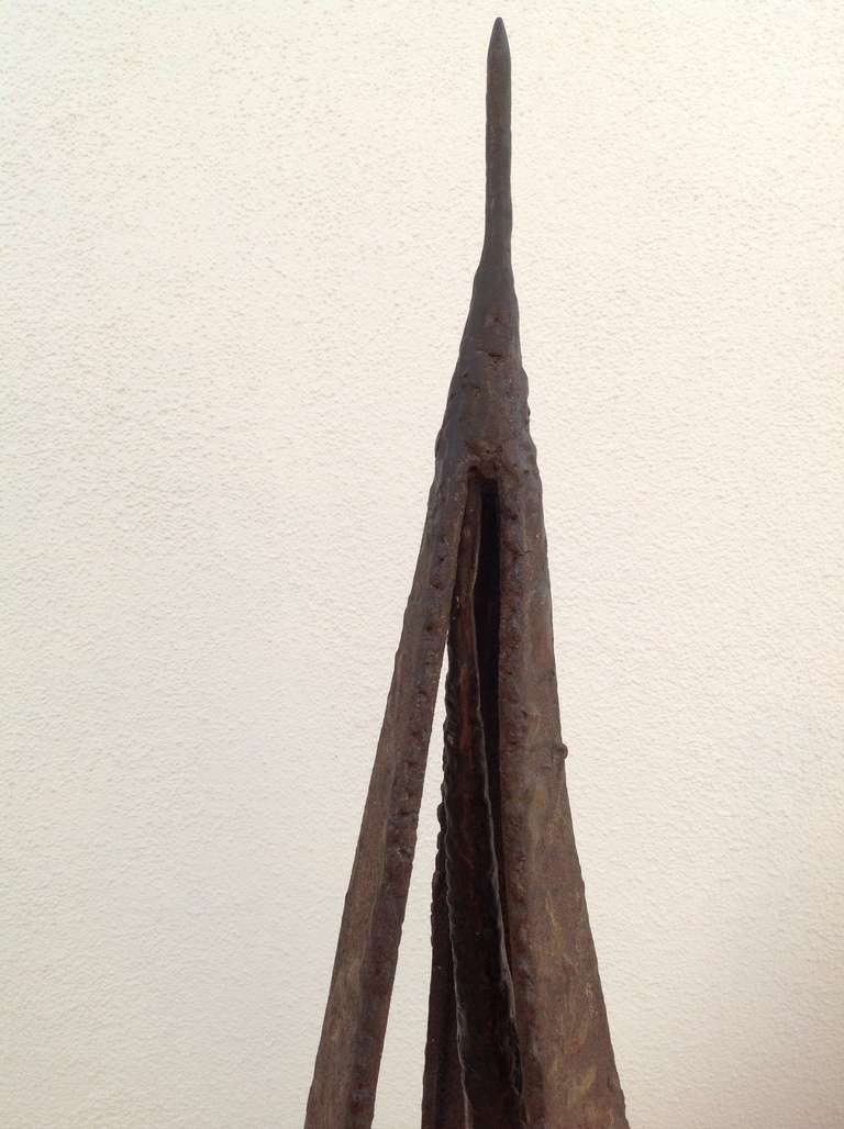 Brutalist Bronze Kinetic Sculpture by Jay G Weynn 1