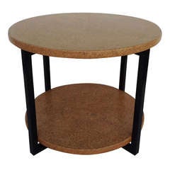 Paul Frankl Cork & Mahogany Occasional Table