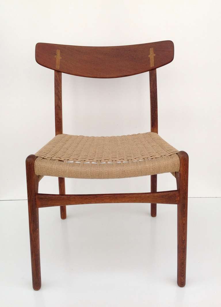 Mid-20th Century Set of Six Hans Wegner Dining Chairs Circa 1950s