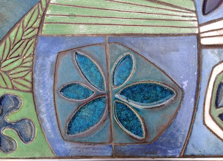 American One of a Kind Studio Ceramic Tile Dining Table designed by Brent Bennett
