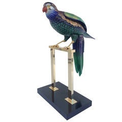 Vintage "Parrot" Sculpture Made by Oggetti of Italy and Designed by Mangani