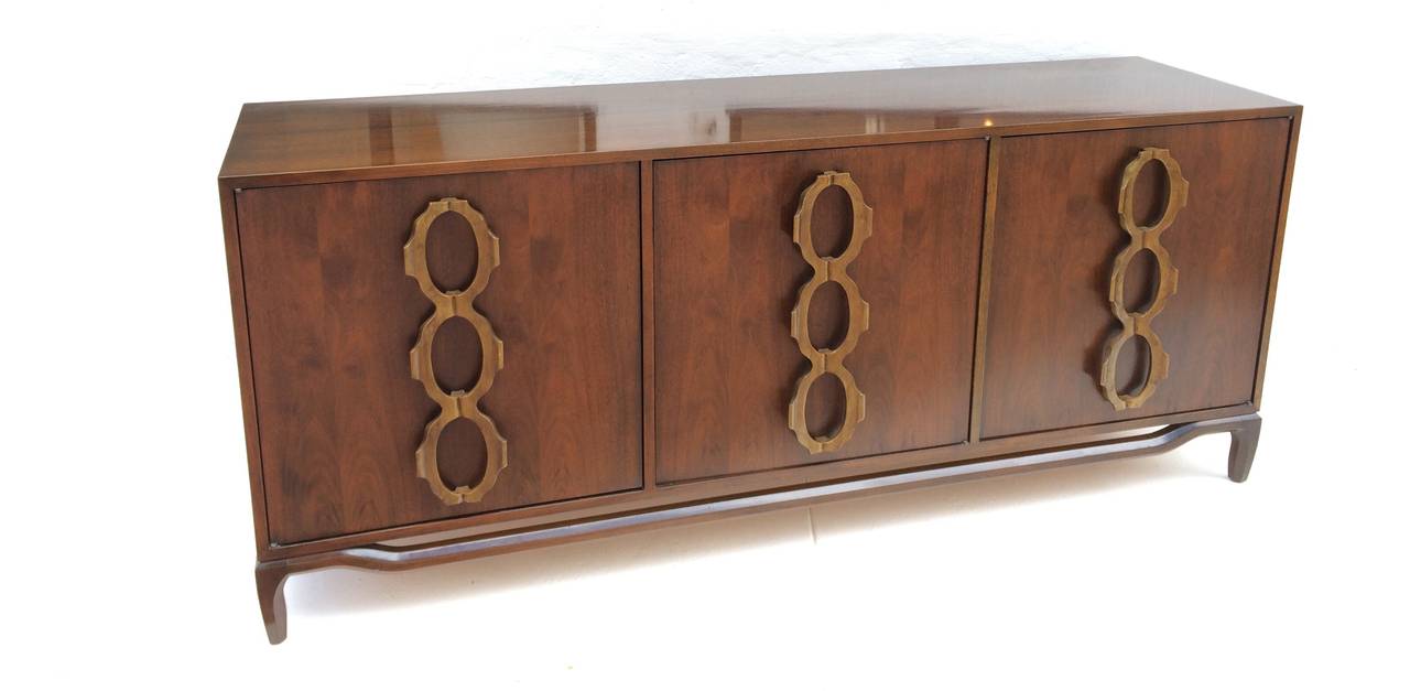 Mid-Century Modern Gorgeous Credenza with Stunning Door Pulls by Cal Mode