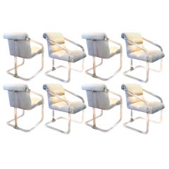 Set of eight signed Lion Frost Chairs