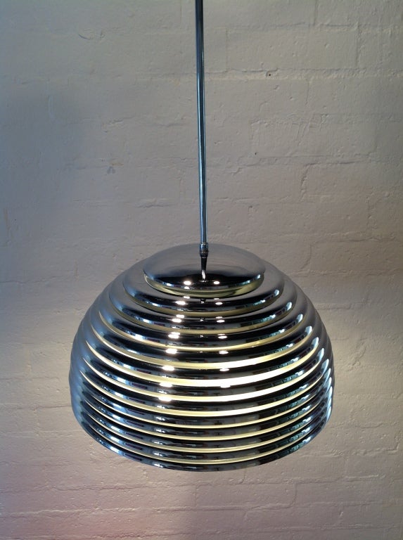 Hanging Chrome "Saturno"  Light by Kazuo Motozawa
