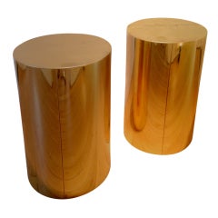 A pair of polished Brass Pedestals by Curtis Jere