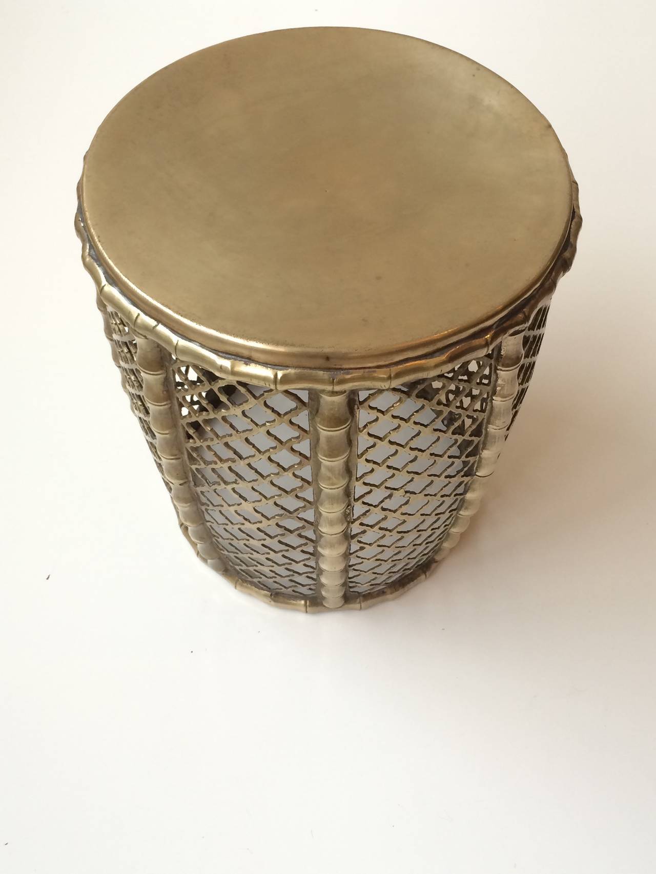 Unknown Heavy Brass Drum Table