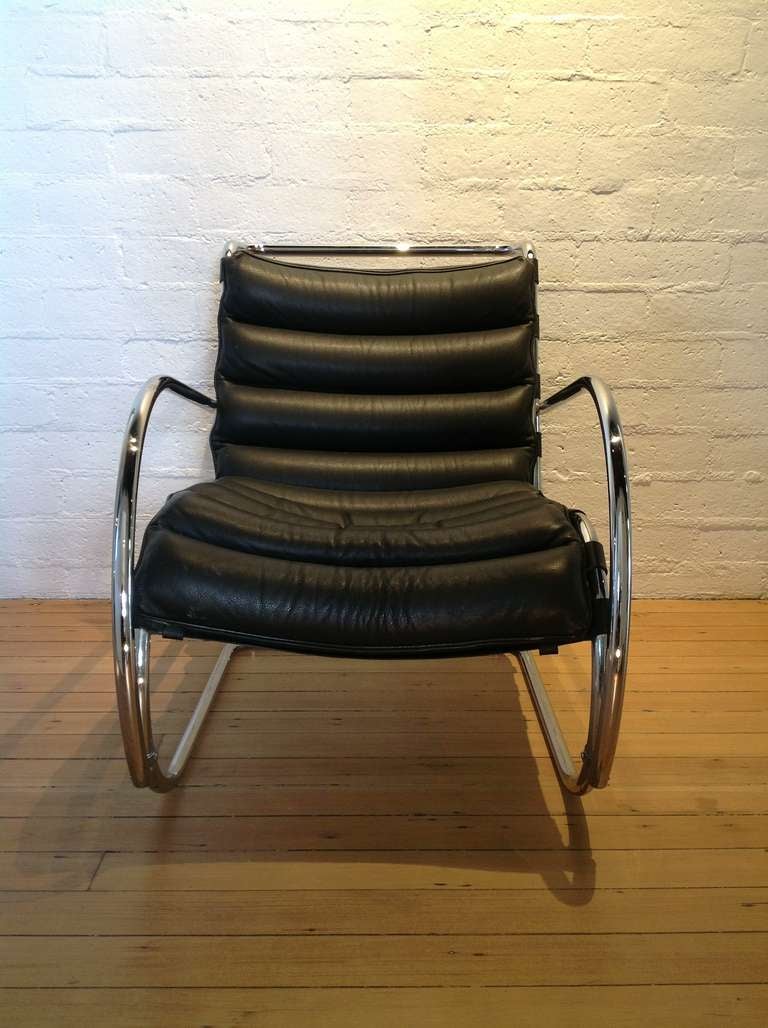Late 20th Century A pair of Mies Van Der Rohe MR Lounge Chairs