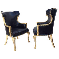 Pair of Phyllis Morris Embassy Wing Chairs