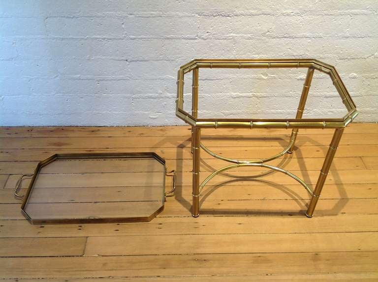 American Mastercraft Brass Tray Table