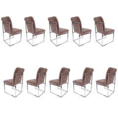 Set of Ten Dining Chairs Designed by Milo Baugman