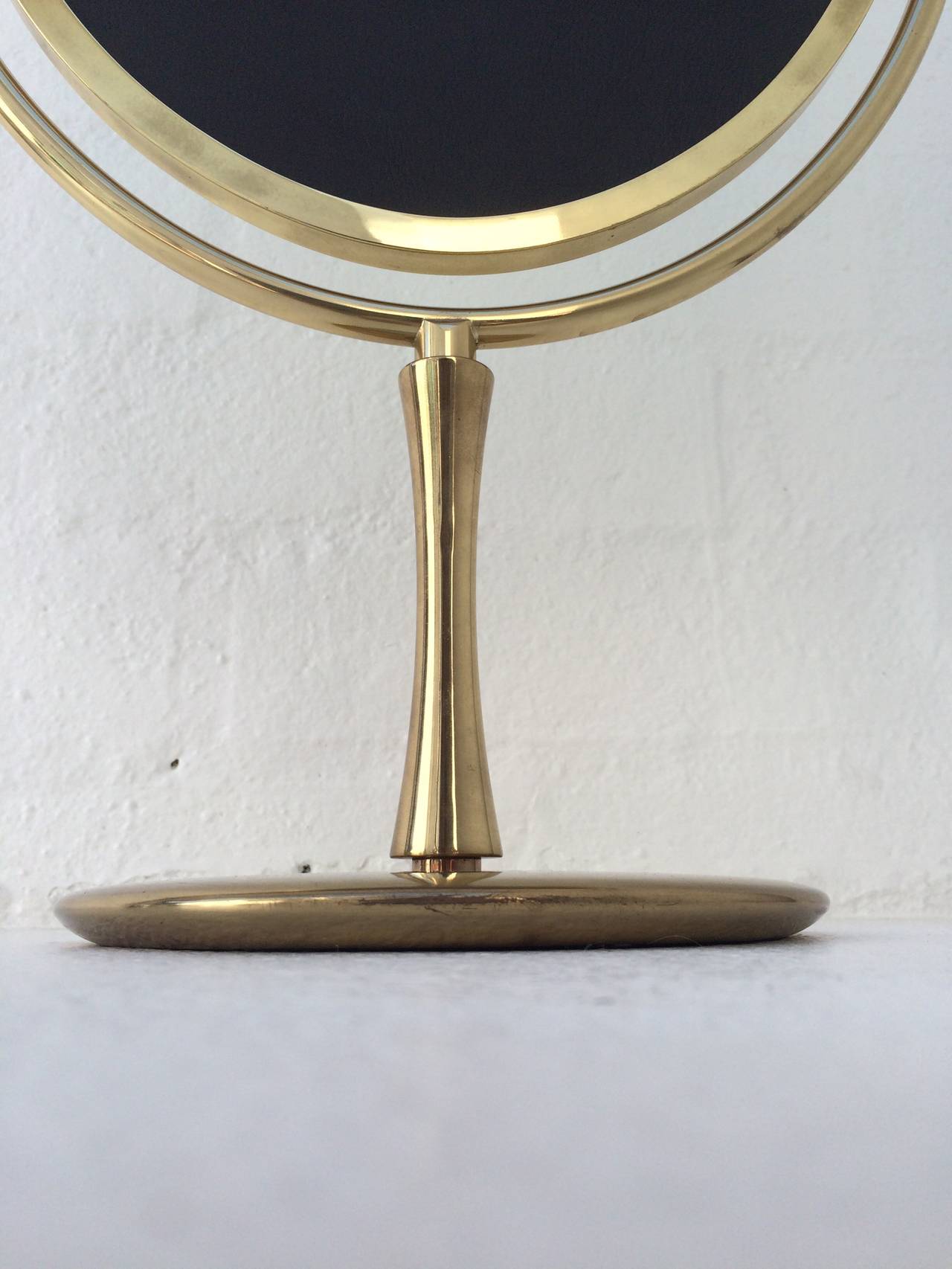 Brass Table Mirror Designed by Charles Hollis Jones In Excellent Condition In Palm Springs, CA