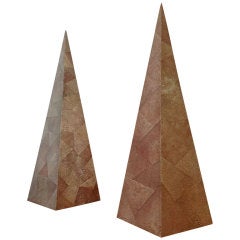 A pair of  Shagreen Obelisk by Maitland-smith