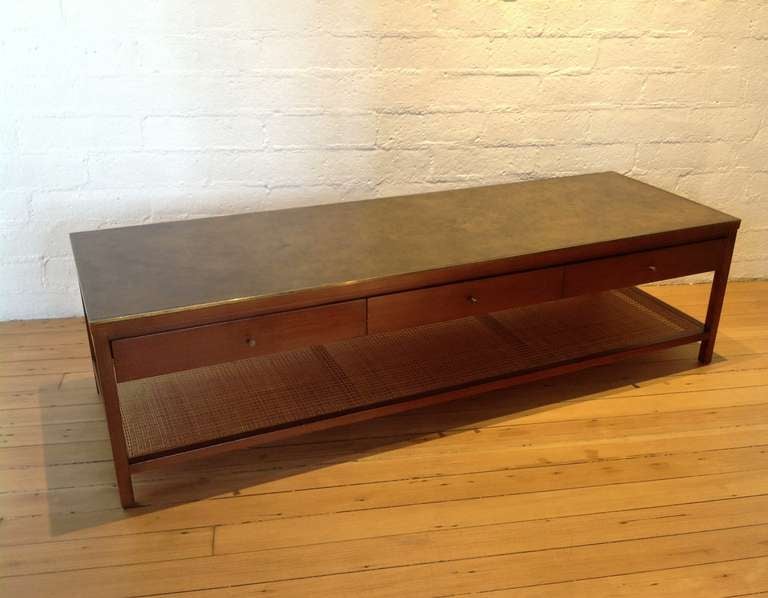 Paul Mccobb Leather Top Coffee/Cocktail Table