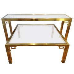 Mastercraft Greek Key Console Table & Coffee Table