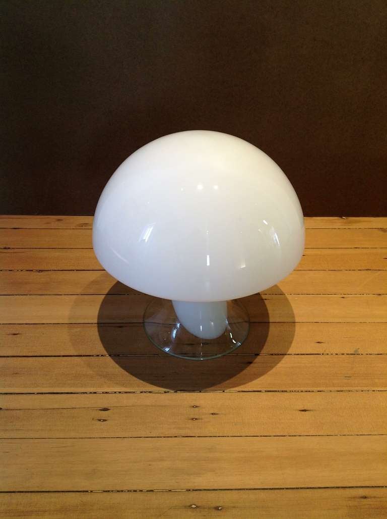 Mid-Century Modern Murano Mushroom Table Lamp By Vistosi