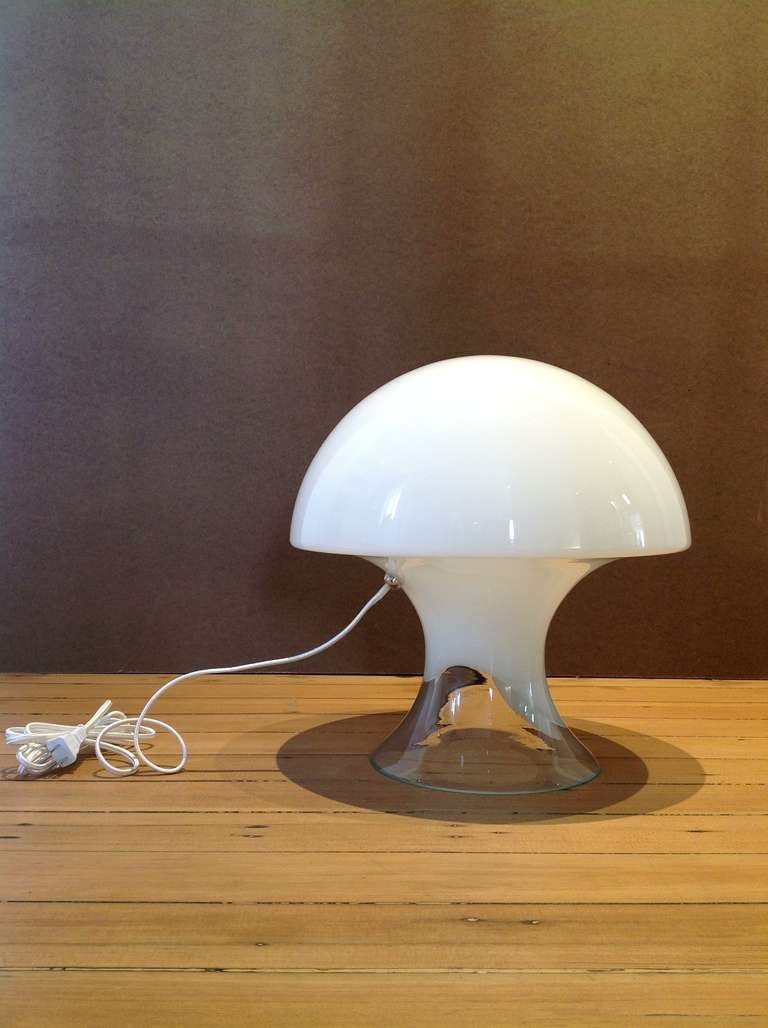 Italian Murano Mushroom Table Lamp By Vistosi