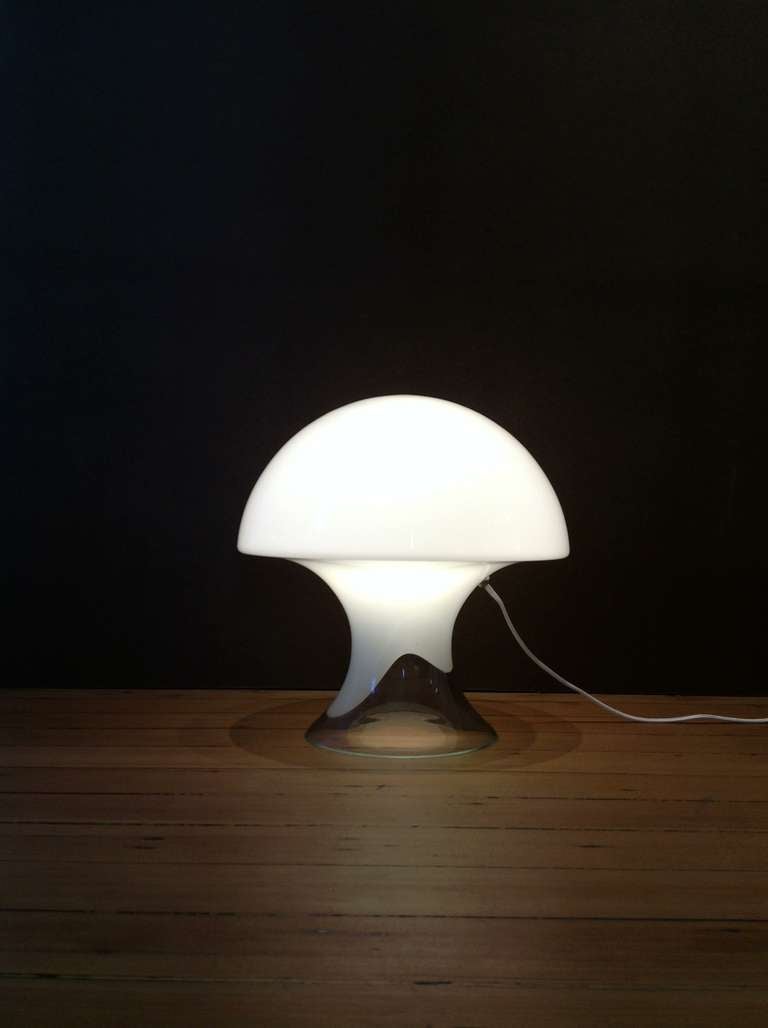 Mid-20th Century Murano Mushroom Table Lamp By Vistosi