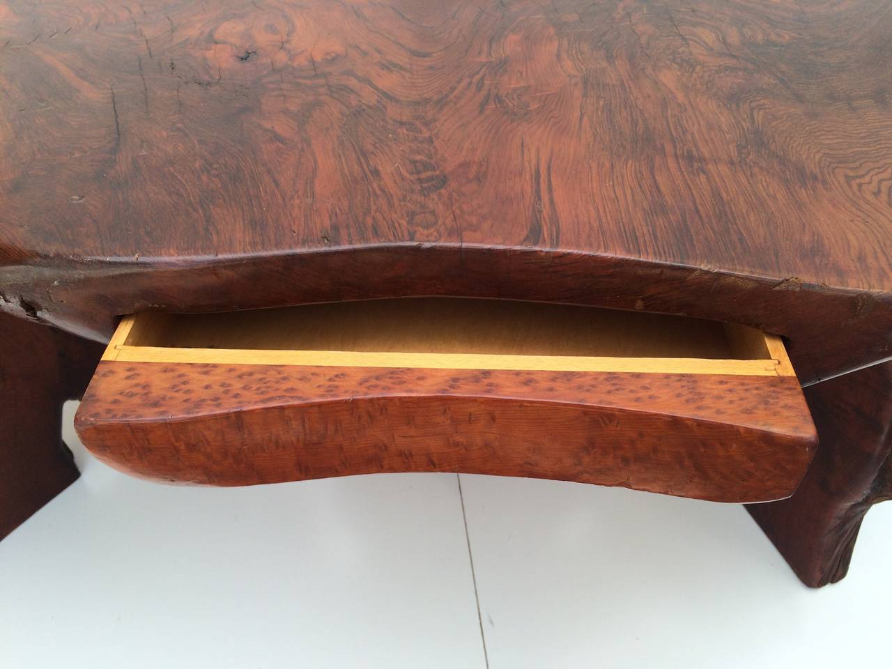 Late 20th Century Organic Free-Form Redwood Desk