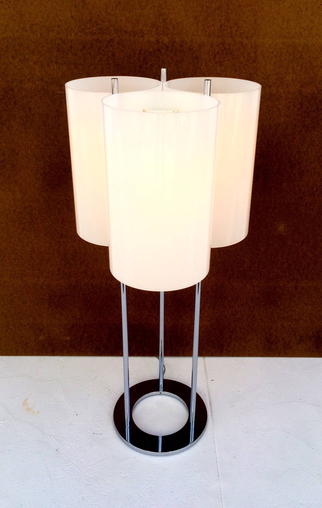 Acrylic and Polished Chrome Lamp by Paul Mayen for Habitat