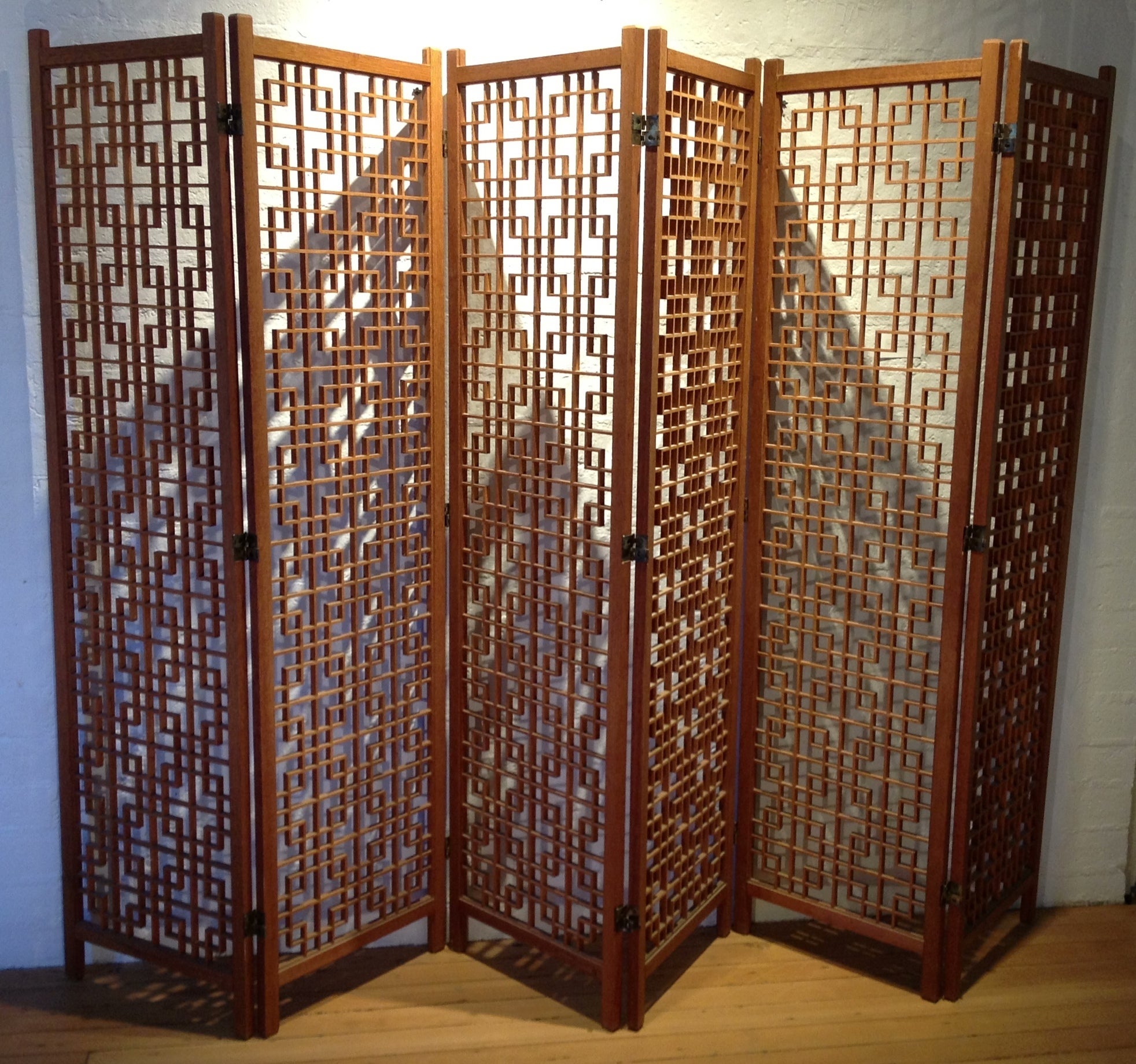 Stunning 6 Panel Danish Teak Screen