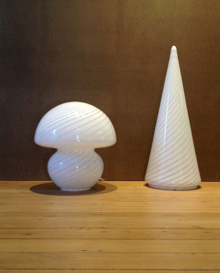 murano mushroom lamps