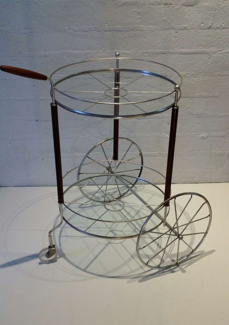 Danish Bar Cart In Excellent Condition In Palm Springs, CA