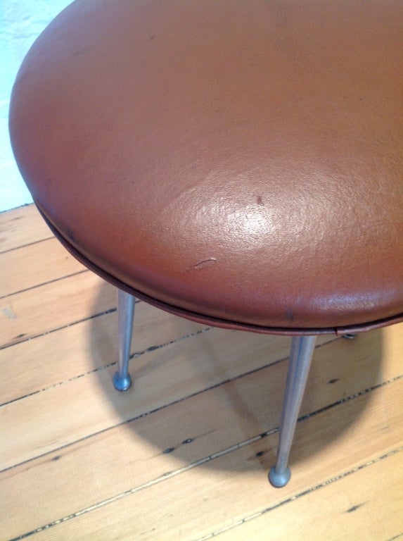 Leather Gazelle Stool by Shelby Williams